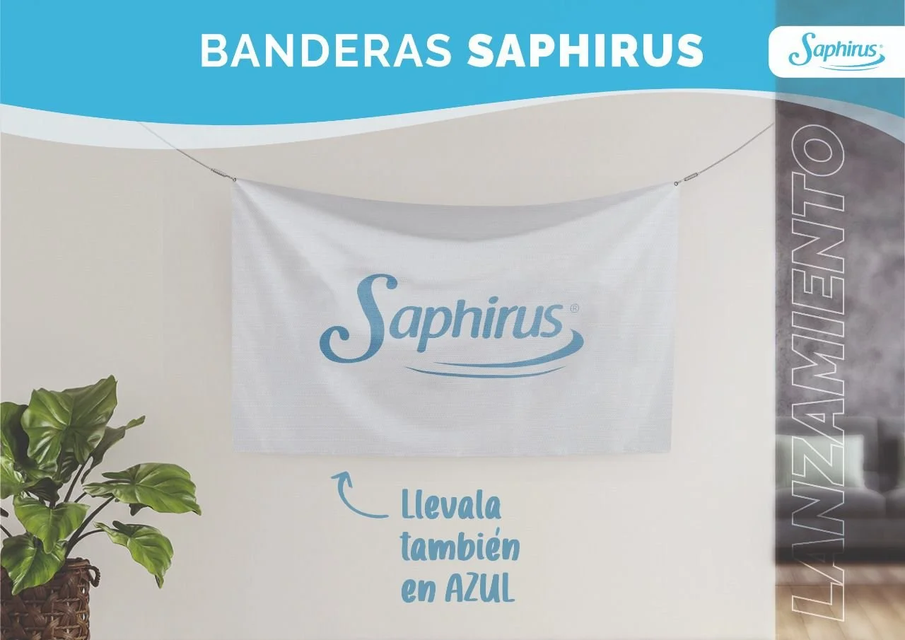 BANDERA SAPHIRUS BLANCA - Imagen 1