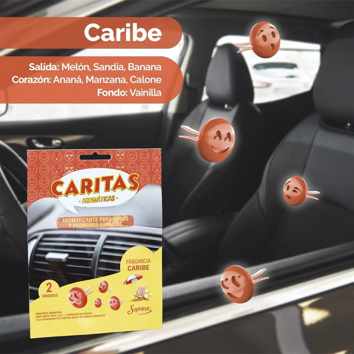 CARIBE.jpeg CARITAS AROMATICAS CARIBE PACK X2 UNI - Imagen 1