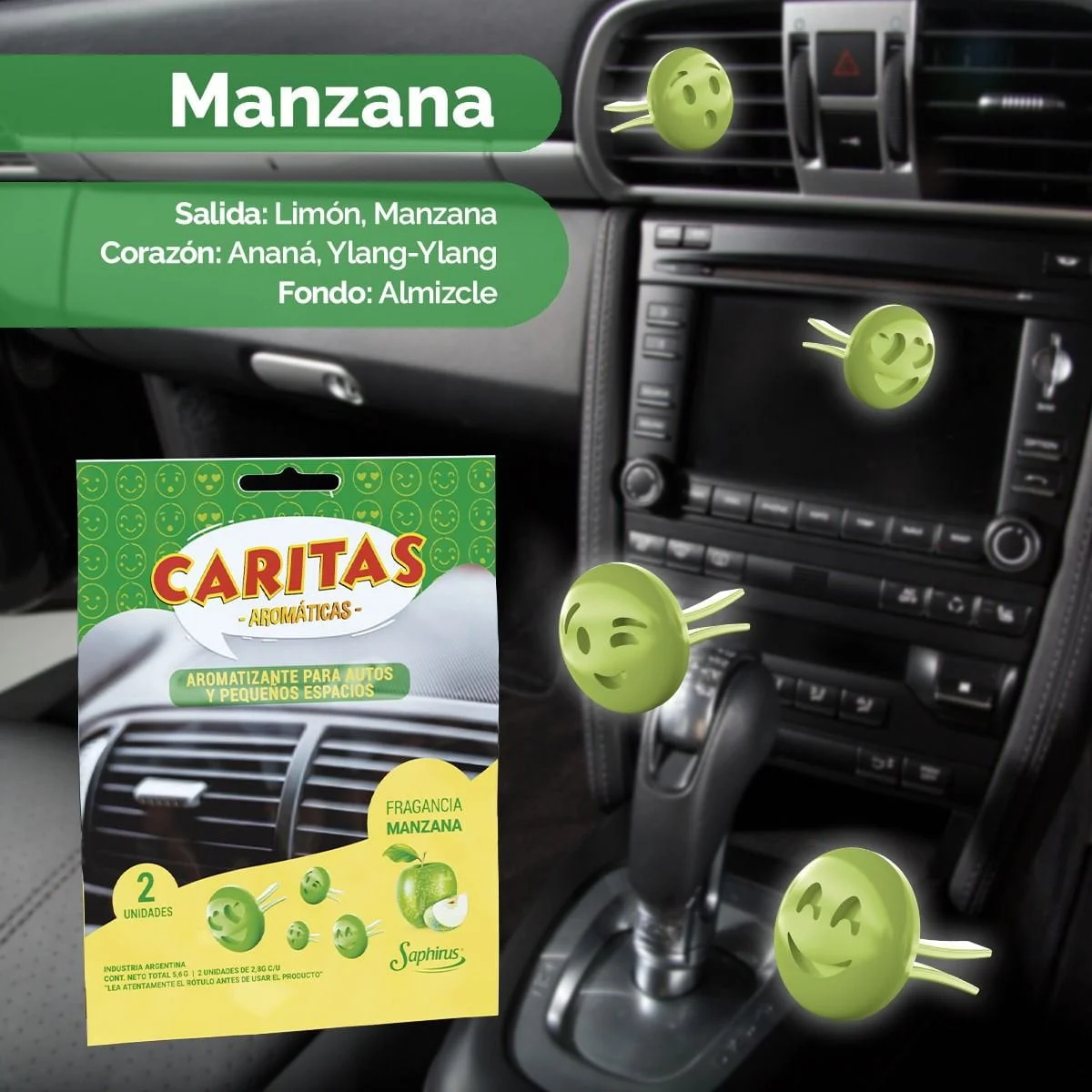 CARITAS AROMATICAS MANZANA PACK X2 UNI - - Imagen 1