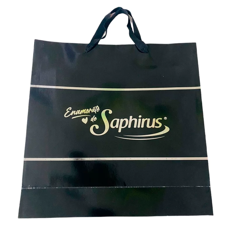 BOLSA SAPHIRUS CARTON COLOR NEGRO - Imagen 1