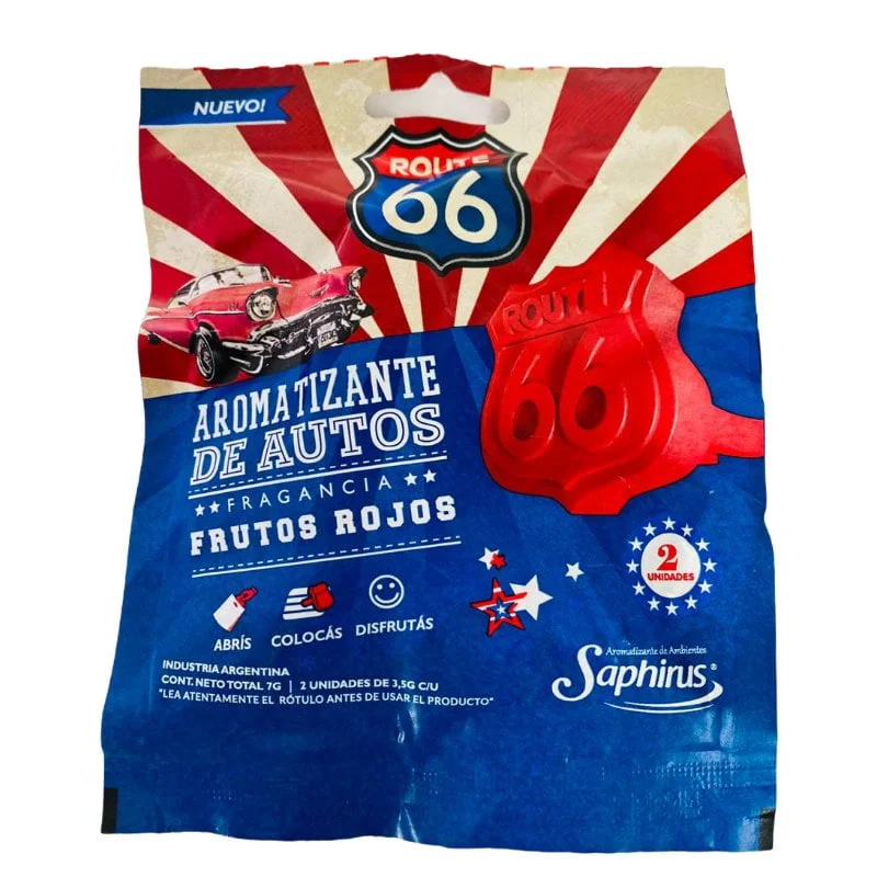 route66-frutos-rojos.jpg Ruta 66 Perfume para Autos FRUTOS ROJOS - Imagen 1