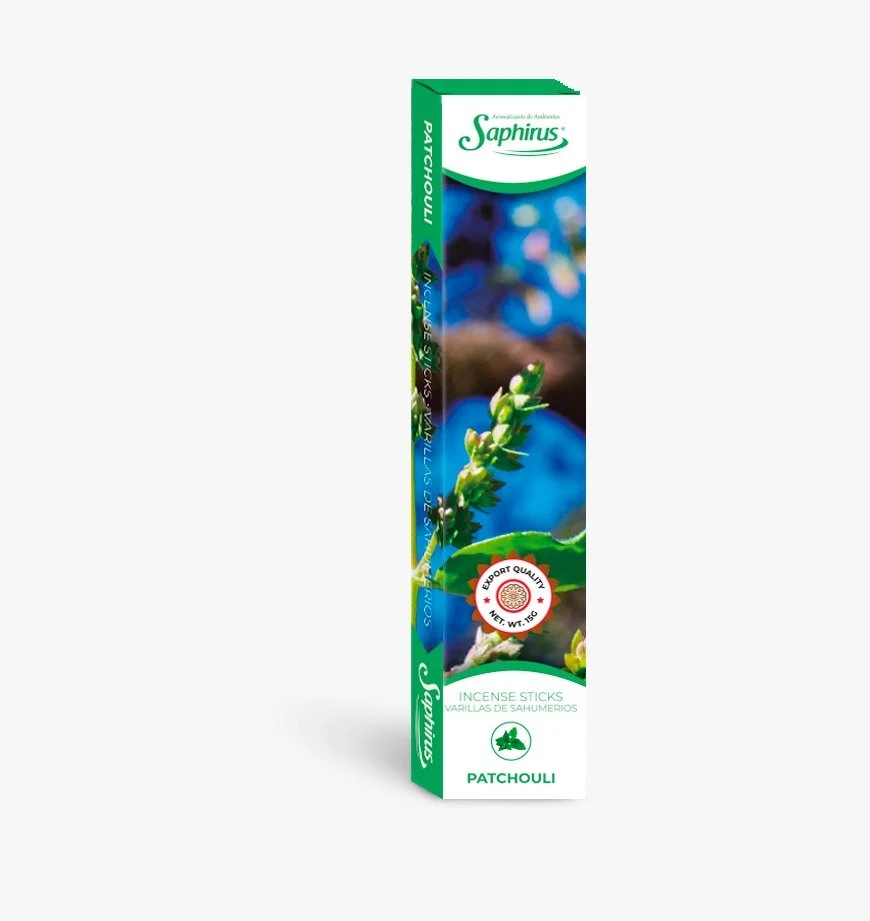 saphirus-patchouli.jpg SAHUMERIO MASALA SAPHIRUS PATCHO X10/12 - Imagen 1