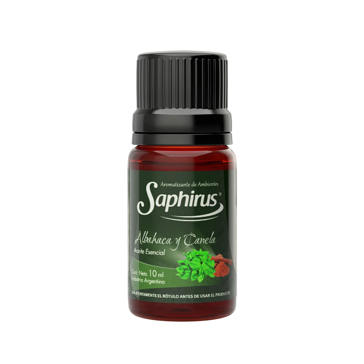 ACEITE ESENCIAL SAPHIRUS 10 ML ALBAHACA Y CANELA - Imagen 1
