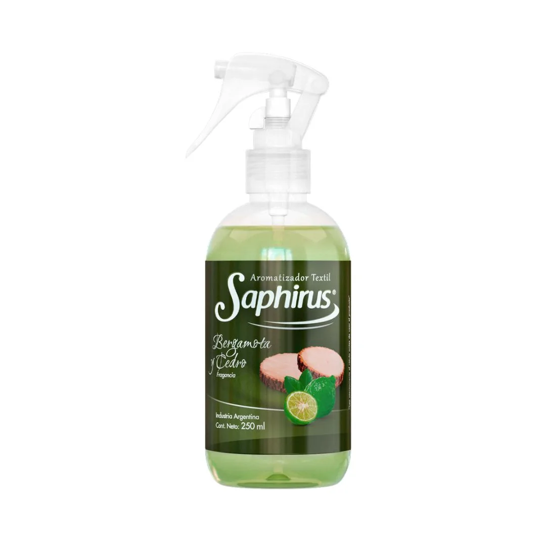 TEXTIL SAPHIRUS 250 CC BERGAMOTA Y CEDRO - Imagen 1