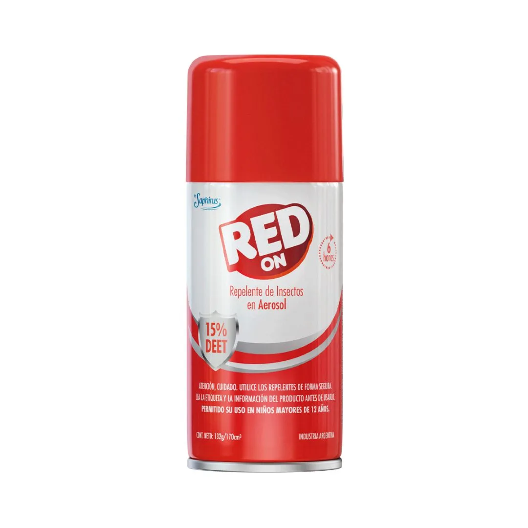 20241210-repelente-Aerosol-131g-deet15-post-saphirus-red-on a - REPELENTE AEROSOL 170 G - RED ON - ROJO (BY SAPHIRUS) - Imagen 1