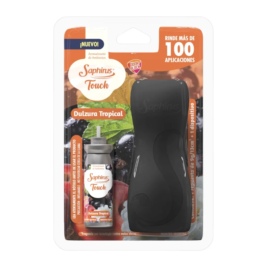 20250905-Touch-Dulzura-Tropical-Saphirus-fb-1 a - SAPHIRUS TOUCH (REPUESTO + DISPOSITIVO) / NEGRO - DULZURA TROPICAL - Image 1