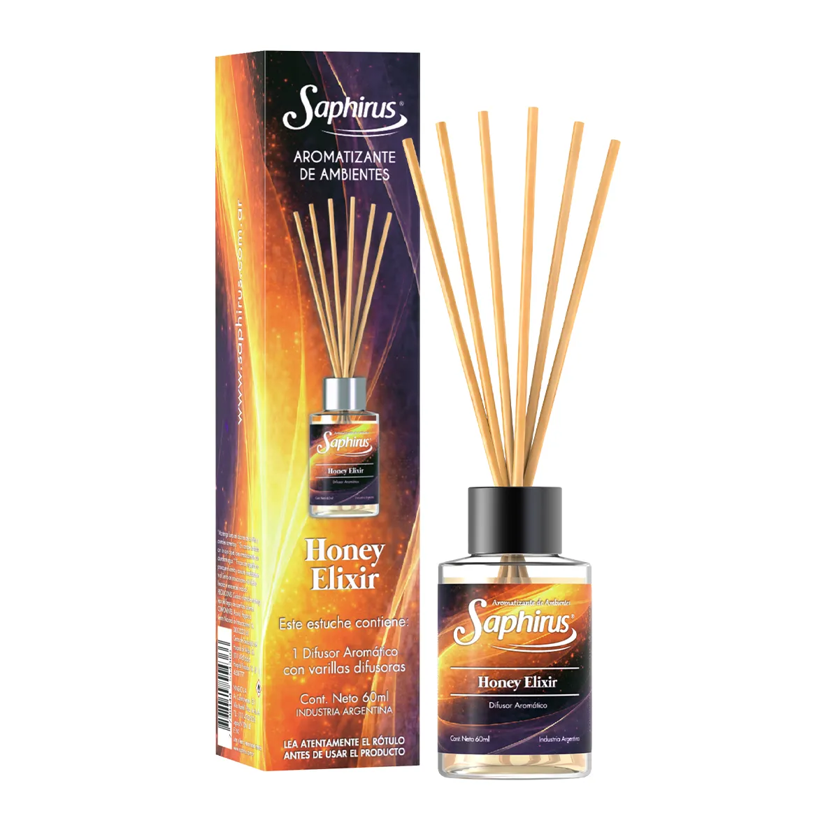 20260429-difusor-mini-honey-elixir-fb-saphirus-color MINI DIFUSOR AROMATICO HONEY ELIXIR 60ML SAPHIRUS - Image 1