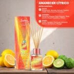 a - MINI DIFUSOR AROMATICO AMANECER CITRICO 60ML SAPHIRUS
